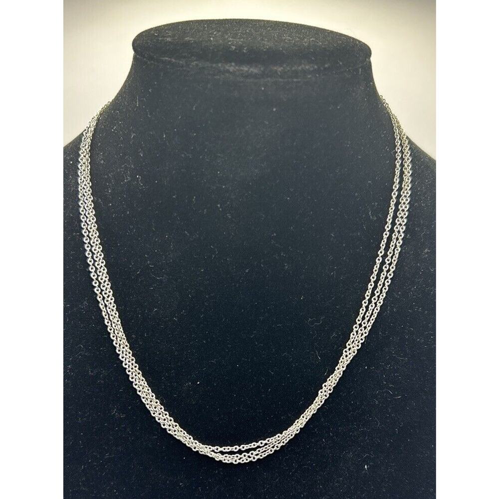Avon Silver Plated 3 Strand 16” Chain Retro - Picture 2 of 5